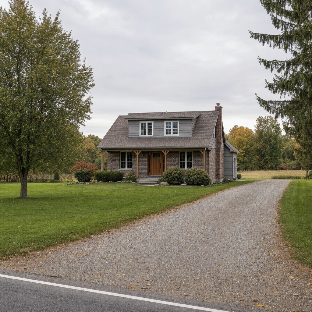A calm single-family home exterior on a quiet Sunnyvale street, representing the household size and daily water use that decides how often a septic tank needs pumping